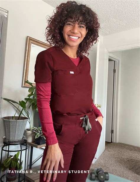 Womens Burgundy Scrubs · Figs