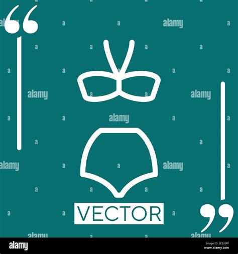 Bikini Vector Icon Linear Icon Editable Stroke Line Stock Vector Image Art Alamy