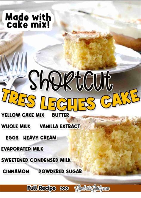 This Easy Tres Leches Cake With Cake Mix Recipe Uses Boxed Cake Mix And