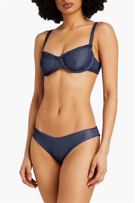 ONIA Marilyn Ribbed Underwired Bikini Top THE OUTNET
