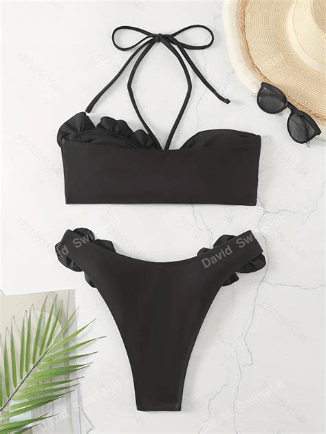 New Sexy D Flower Halter Sexy Bikini Set For Summer Beach