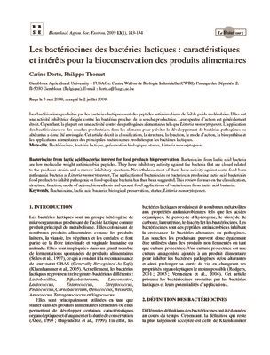 L Activite Proteolytique Des Bacteries Lactiques Pdf Notice Manuel D