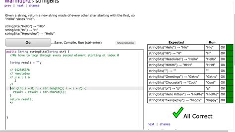 Codingbat Stringbits Java Youtube