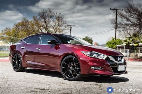 2019_Nissan_Maxima_Gloss_Black_Machine_tip_Lexani_22x9_Stuttgart_Wheels_AudioCityUsa