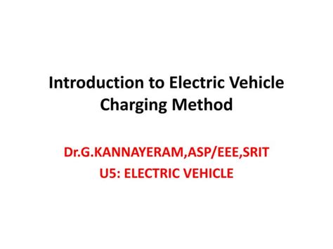 electric vehicle charging method pptppt