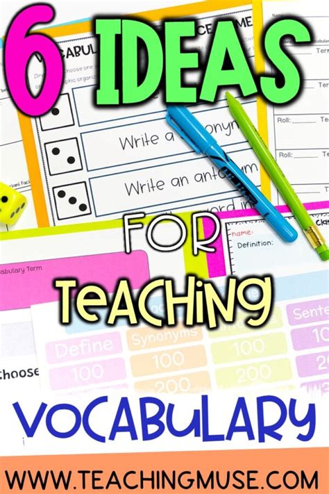 6 Fun Vocabulary Activities to Use with Any Word List - Teaching Muse