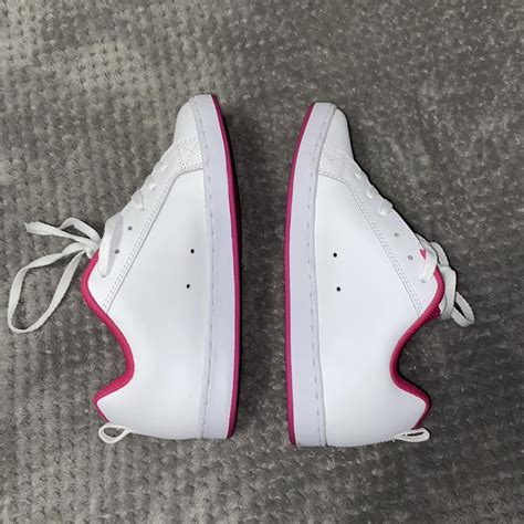 DC Shoes Women S Pink And White Trainers Depop