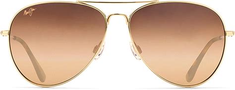 Maui Jim Men S And Women S Mavericks Polarized Aviator Sunglasses Gold Hcl® Bronze