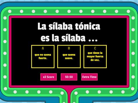 Sílaba tónica ok Gameshow quiz