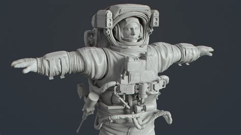 Astronaut 3D Model $89 - .xsi .ztl .fbx .obj .ma - Free3D