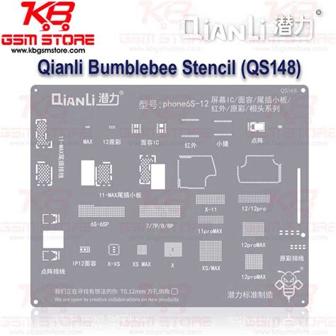 Qianli Bumblebee Stencil QS148 For Phone 6S 12 Screen IC