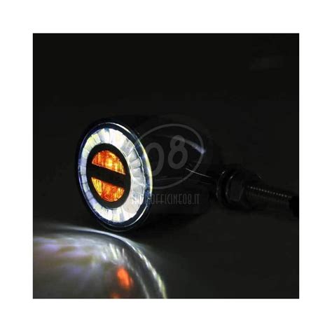 Coppia frecce led Highsider Rocket Classic cromo con luce posizione fumè