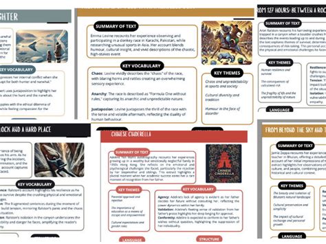 Igcse Edexcel English Language Complete Anthology One Pager Collection