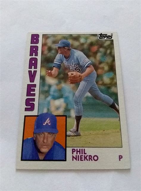 1984 Topps Baseball Phil Niekro 650 HOF Set Break NM MT EBay