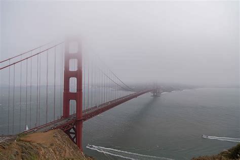 Hd Wallpaper Golden Gate Bridge Covered With Fog Golden Gate Bridge