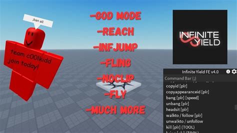 Roblox Infinite Yield FE Universal Script Bypass Anticheat Godmode