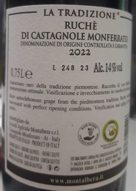 Ruche La Tradizione Di Castagnole Monferrato Docg Montalbera