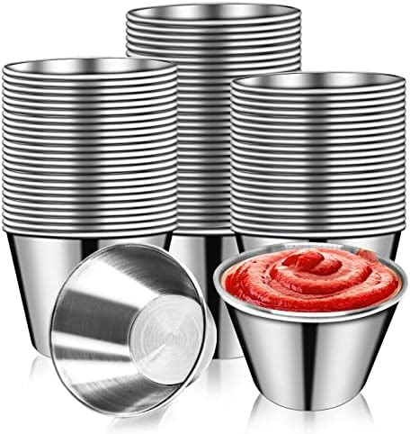 Amazon EHOMEA2Z Ramekins 12 Pack 4 Oz Stainless Steel Condiment