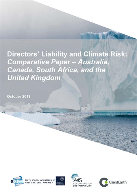 Directors' liability and climate risk: Comparative paper - Australia