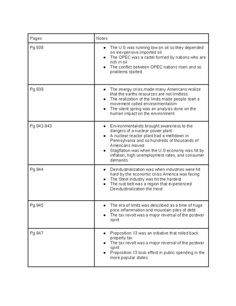 Chapter 29 notes Apush - Pages Notes Pg The U was running low on oil so