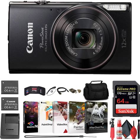 Canon Powershot Elph 360 Hs Digital Camera Black