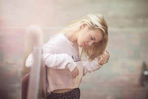 Women Model Blonde Long Hair Jannah Burnham Face Brown Eyes Open Mouth Flower In Hair