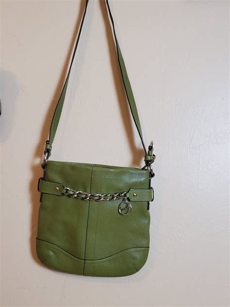 Vintage Coach Green Leather Crossbody Purse Etsy