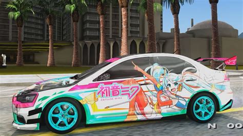 Mitsubishi Lancer Evo X W Racing Miku 2016 Itasha GTA San Andreas