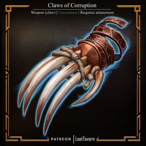 D D Items Cool Items Dnd Stats Claw Gloves Dnd Dragons Dnd 5e