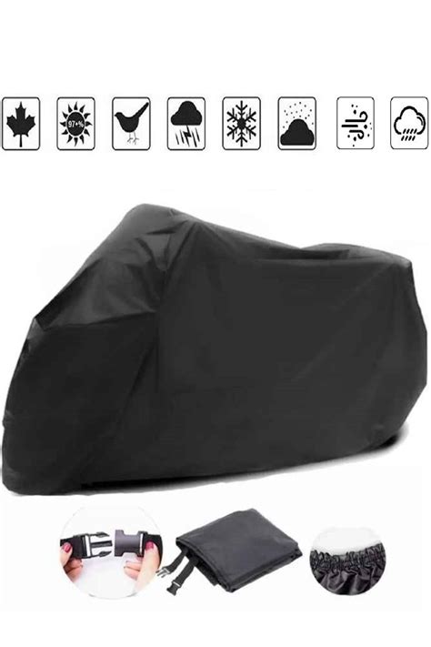 Breen Lock Compatible Black Motorcycle Tarpaulin For Sym Orbit Ii I