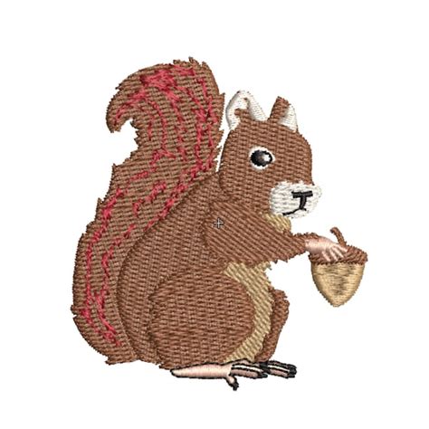 Embroidery Design Squirrel Silhouette Etsy