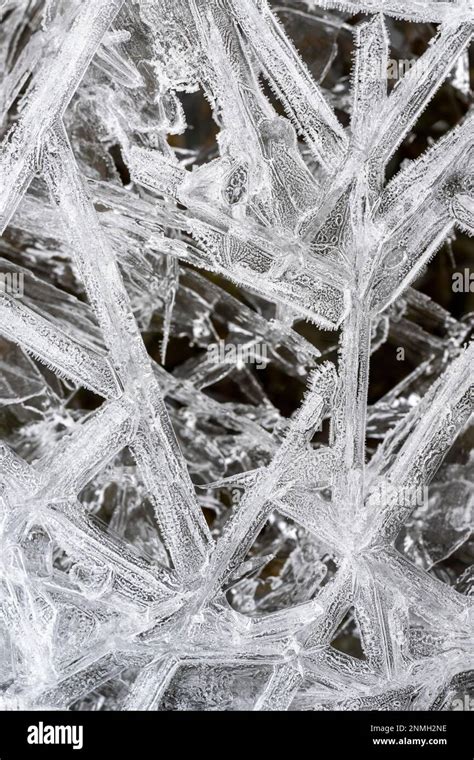 Details, shapes and structures of ice, ice crystals, Austria Stock Photo - Alamy