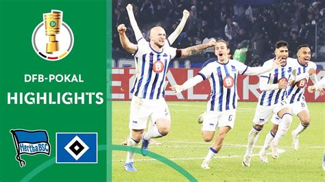 Last Minute Hertha Wins On Penalties Hertha Bsc Vs Hamburger Sv