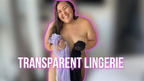 K Transparent Lingerie See Through Dresses Try On With Mirror View