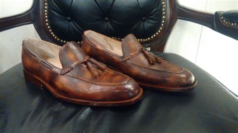 Handmade Brown Patina Whole Cut Loafers For Men Custom Made Shoes For