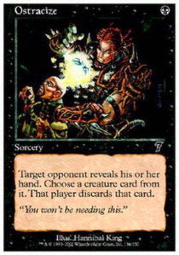 Mtg Ostracize Moderately Played Th Edition Magic The Gathering Ccg