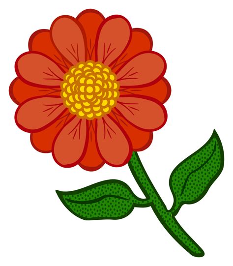 OnlineLabels Clip Art Flower Coloured