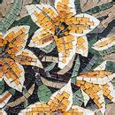 Gelbe Und Wei E Lilien Mosaik Mosaic Natural