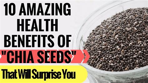 Amazing Health Benefits Of Chia Seeds Youtube