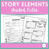 story elements worksheets  guided notes   grade reading