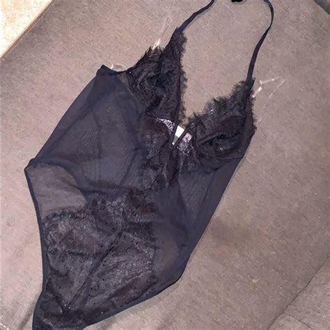 Victoria S Secret Intimates Sleepwear Nwts Victorias Secret Black Lace Lingerie Sz M