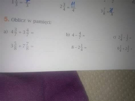 Matematyka Z Plusem Str Zad Oblicz W Pami Ci Brainly Pl