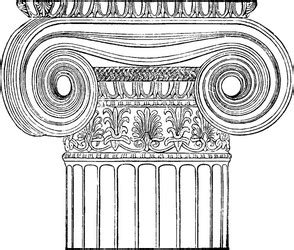 Ionic Antae Capital From The Temple Of Minerva Vector Image