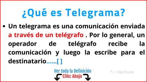 Información y uso del Telegrama Características y Funcionamiento