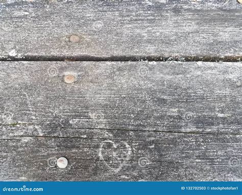 Heart Shape Graffiti Carved In Wood Table Stock Image Image Of Heart