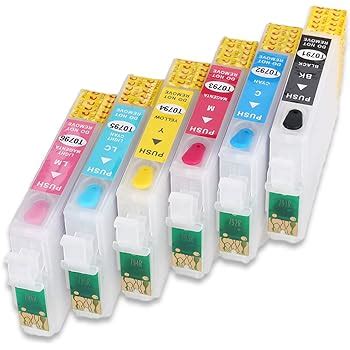 6 CARTUCCE VUOTE RICARICABILI AUTORESETTANTI PER EPSON T0801 T0802