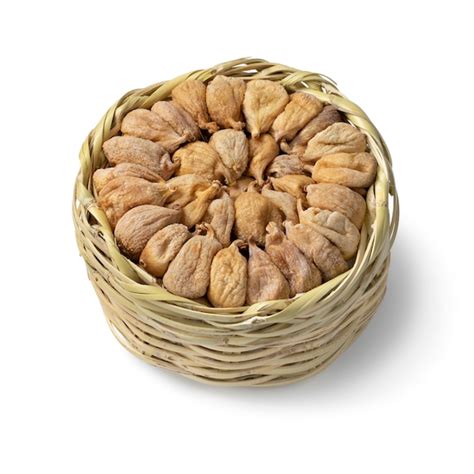 Premium Photo Traditional Dried Turkish Figs In A Basket Close Up On