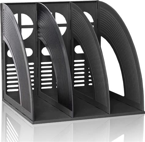 Desk File Organiser Kxf Sections Sturdy Desktop Plastic Magazine