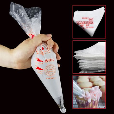 100Pcs Set Disposable Large Pastry Bag Cake Pastry Cupcake Icing Piping