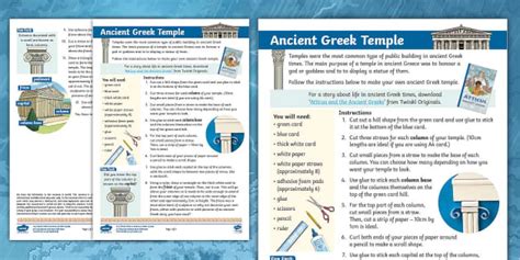 Ancient Greece Temples Ks Art Activity Profesor Hizo